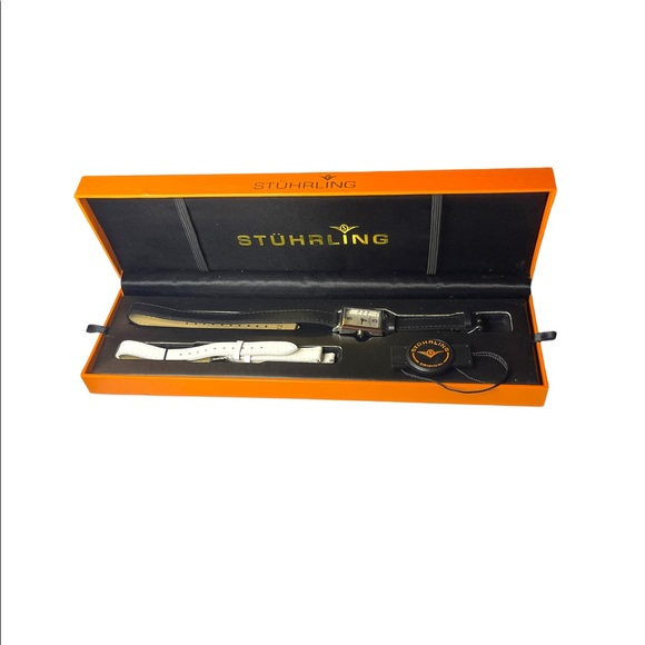 - NIB STUHRLING Origional womens watch with leather bands box papers - Picture 6 of 15